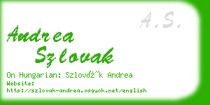 andrea szlovak business card